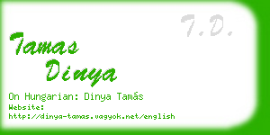 tamas dinya business card